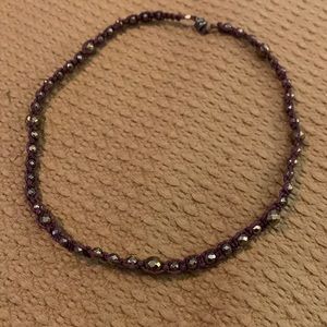 Hematite Macrame Bracelet and or Necklace.  14”